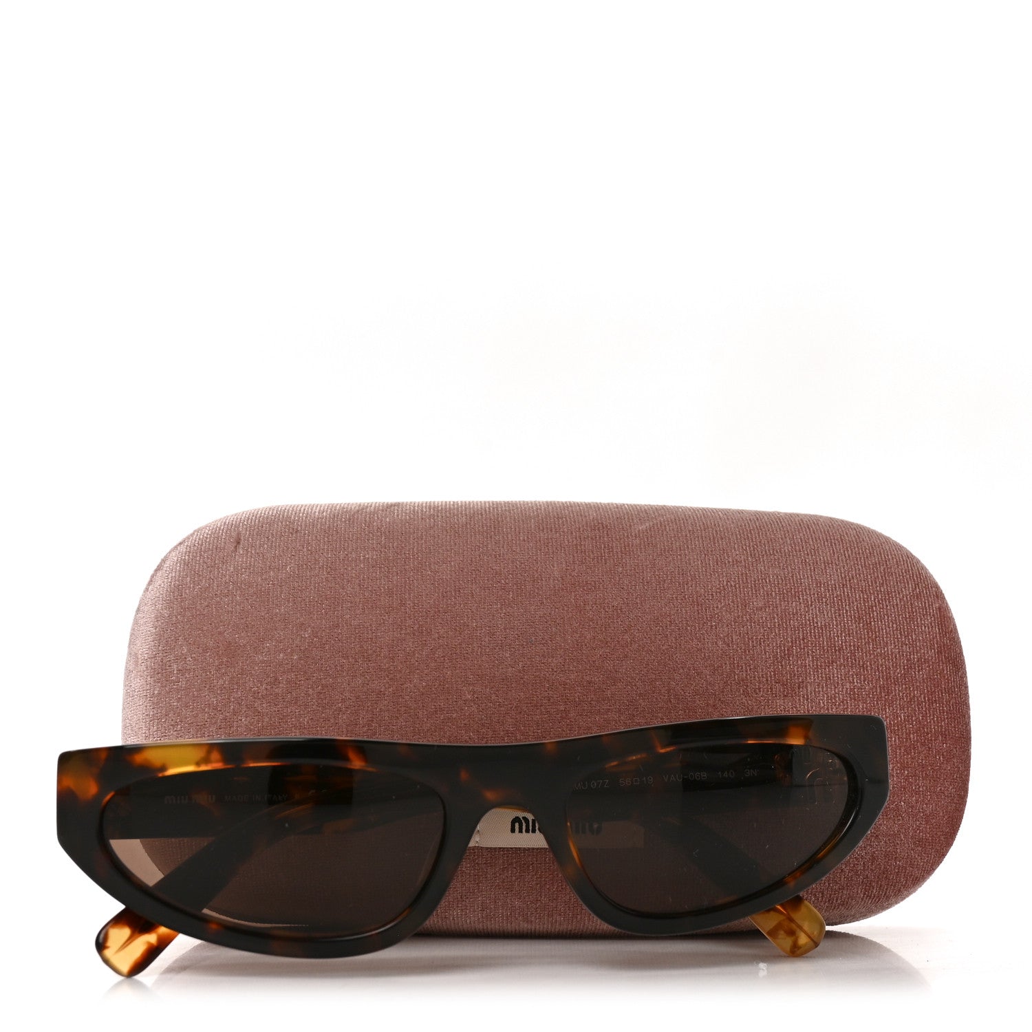 Miu Miu Acetate Glimpse Cat Eye Sunglasses SMU 07Z Tortoise 7 of 7