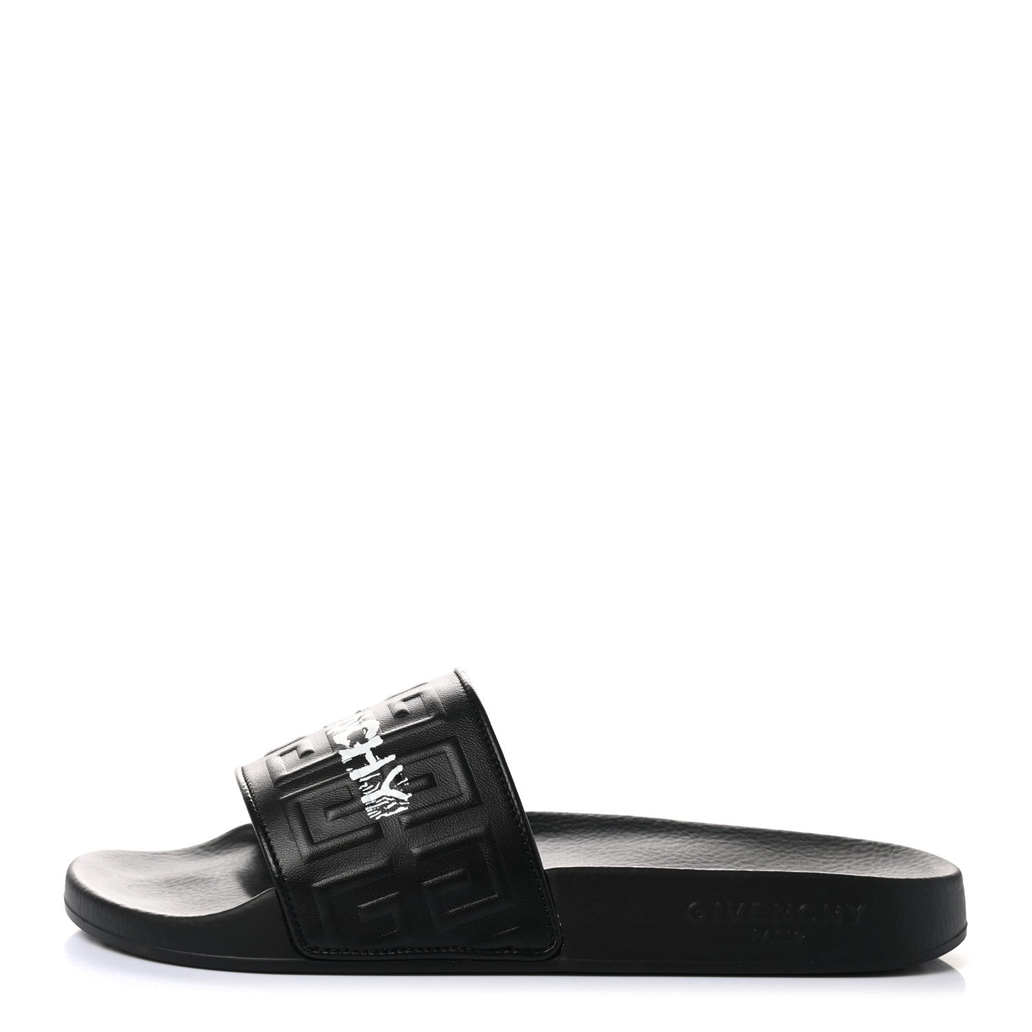 Givenchy Lambskin Logo Embossed 4G Womens Sandals 38 Black 1 of 10