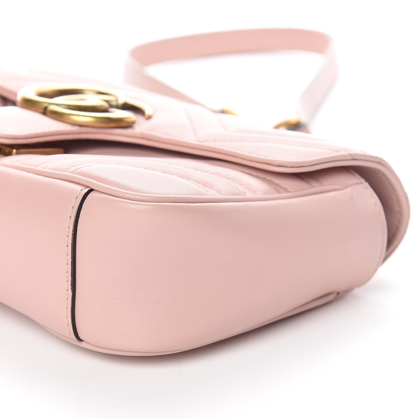 Calfskin Matelasse Mini GG Marmont Shoulder Bag Perfect Pink