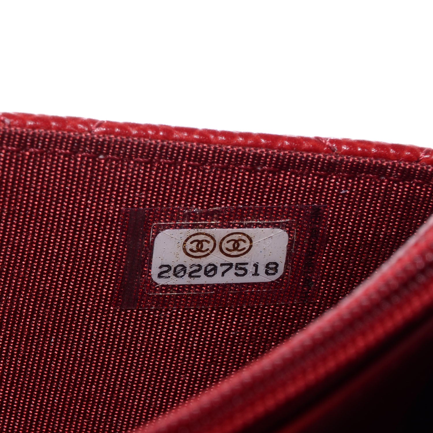 Chanel Caviar Quilted Boy Wallet On Chain WOC Red 7 of 8
