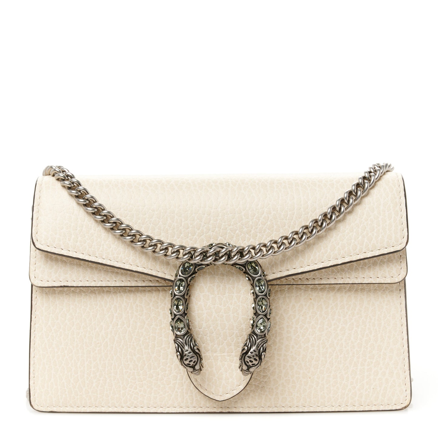 Dollar Calfskin Crystal Super Mini Dionysus Shoulder Bag Mystic White Black Diamond