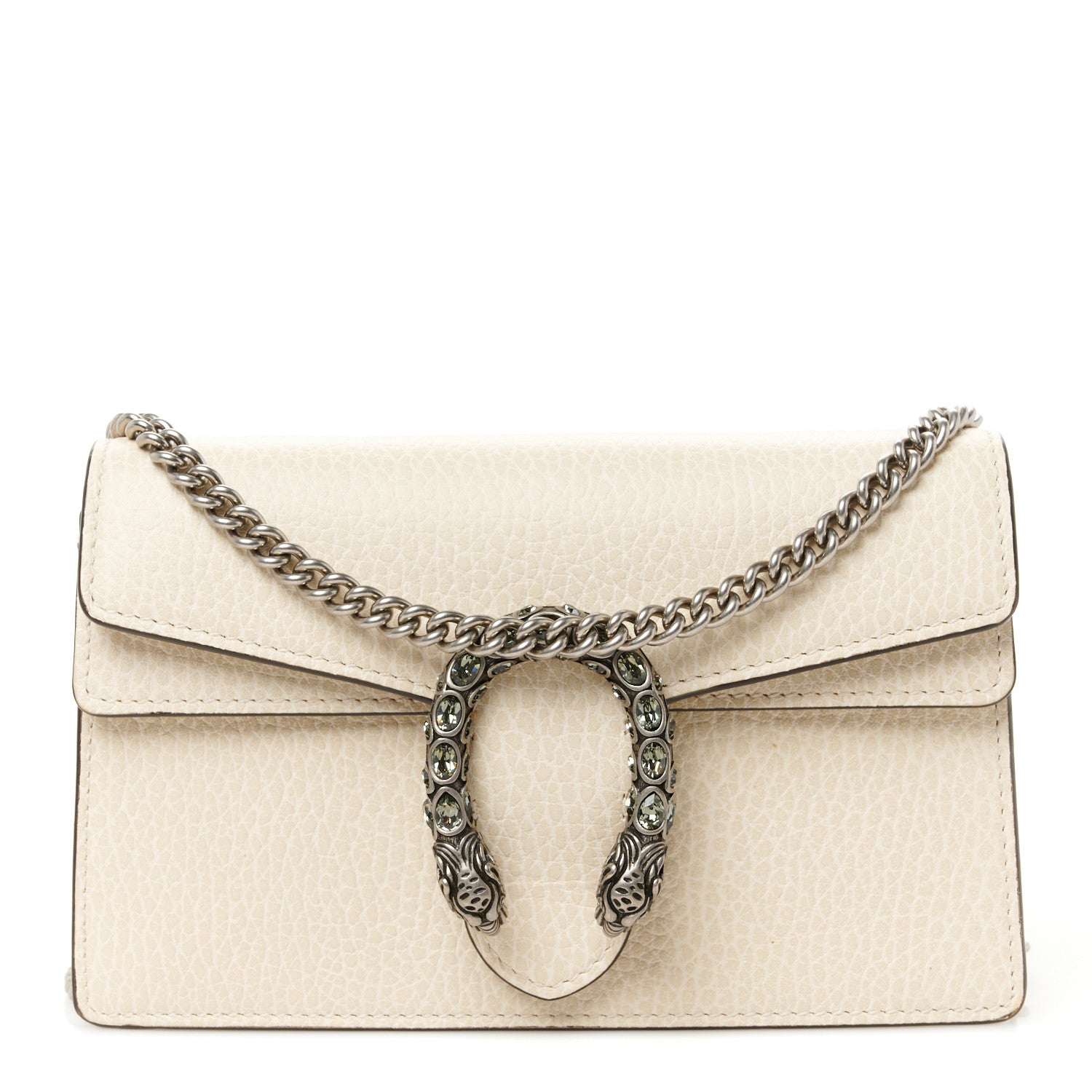 Gucci Dollar Calfskin Crystal Super Mini Dionysus Shoulder Bag Mystic White Black Diamond 1 of 10