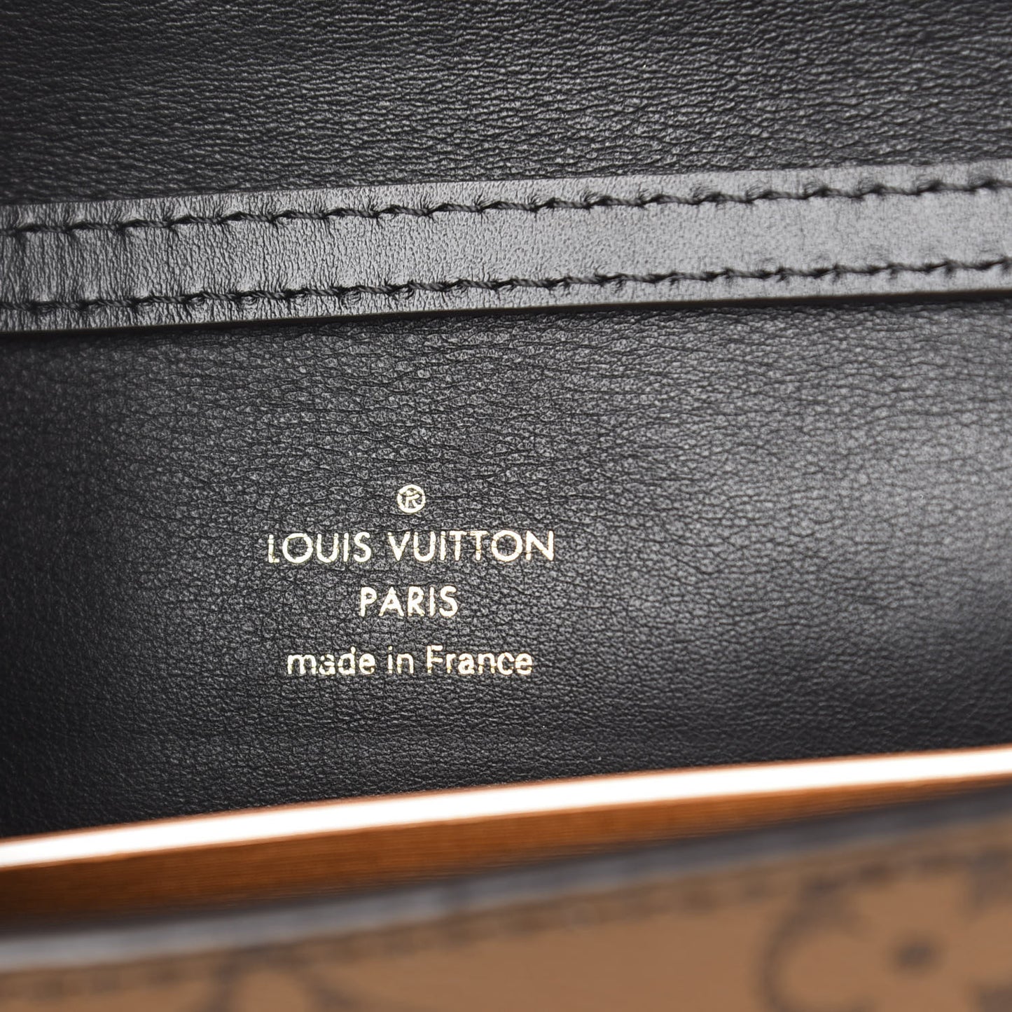 Calfskin Reverse Monogram Column Clutch