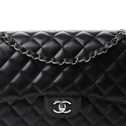 Chanel Caviar Quilted Jumbo Double Flap Black 11 of 12