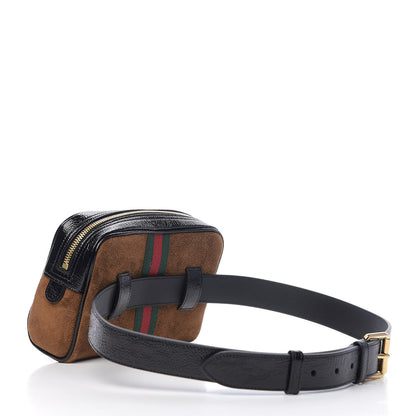 Gucci Suede Small Ophidia Belt Bag 85 34 Brown 2 of 9