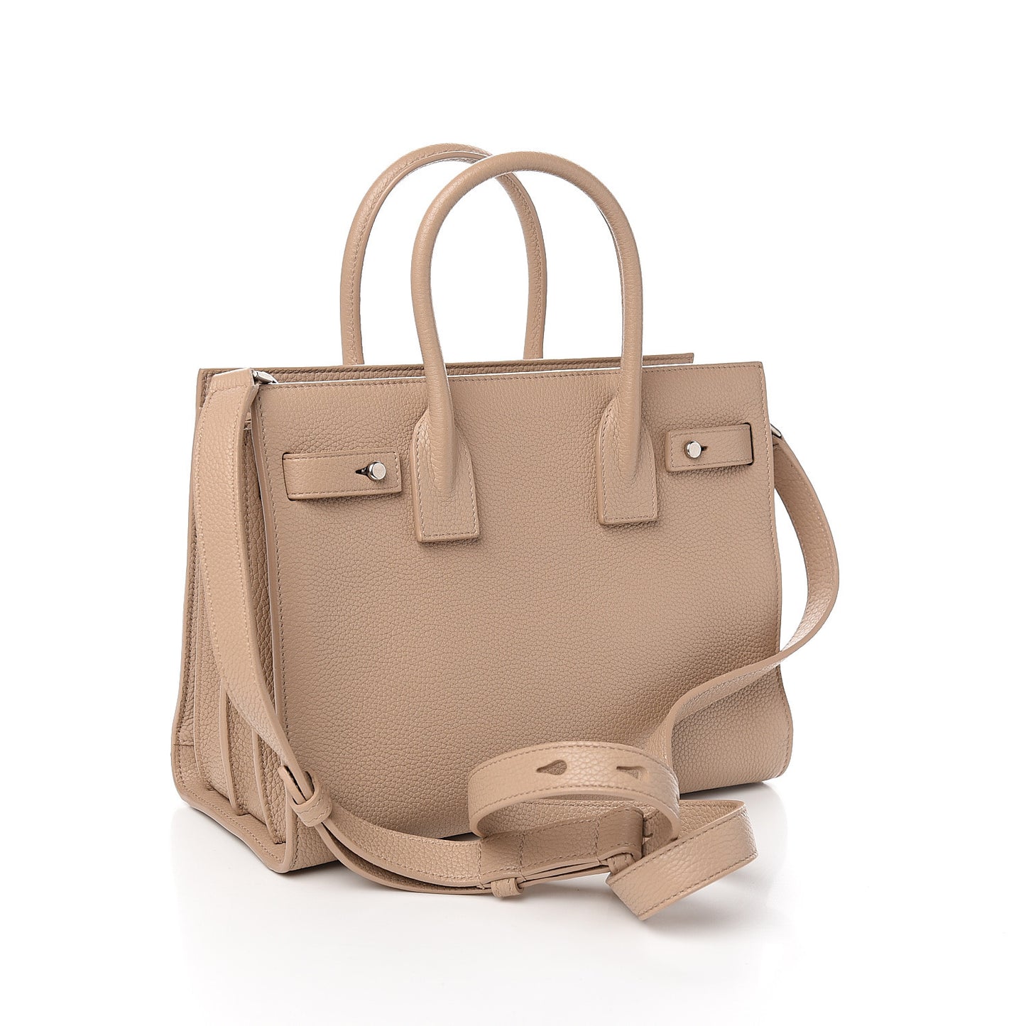Grained Calfskin Baby Sac De Jour Souple Dark Beige