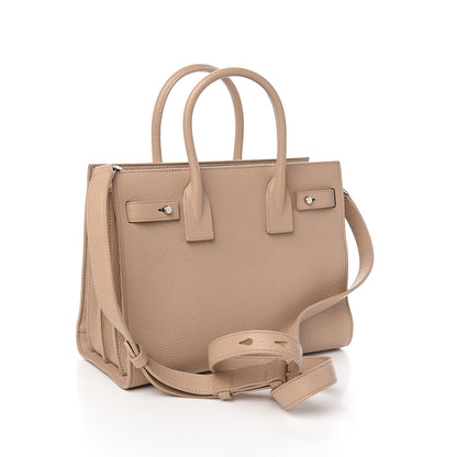 Saint Laurent Grained Calfskin Baby Sac De Jour Souple Dark Beige 2 of 8