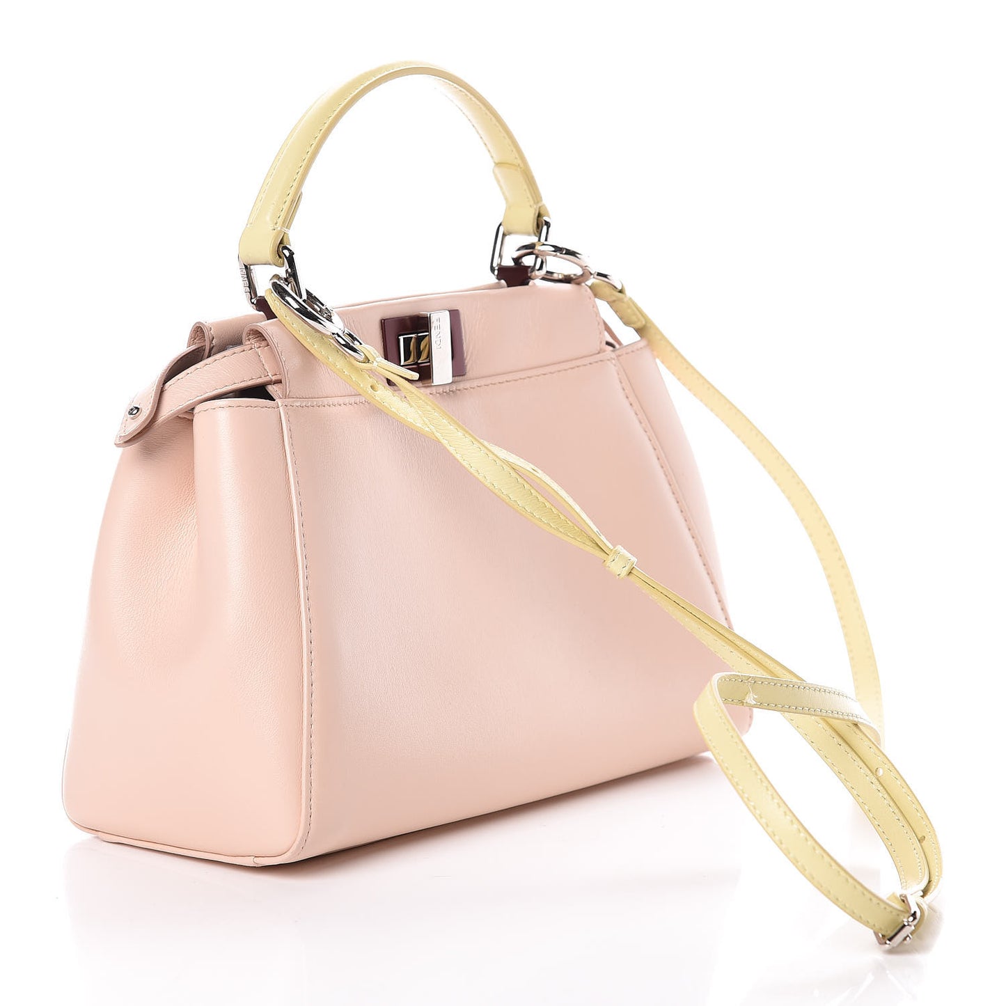 Nappa Colorblock Mini Peekaboo Iconic Satchel Plaster Banana Grigio Polvere