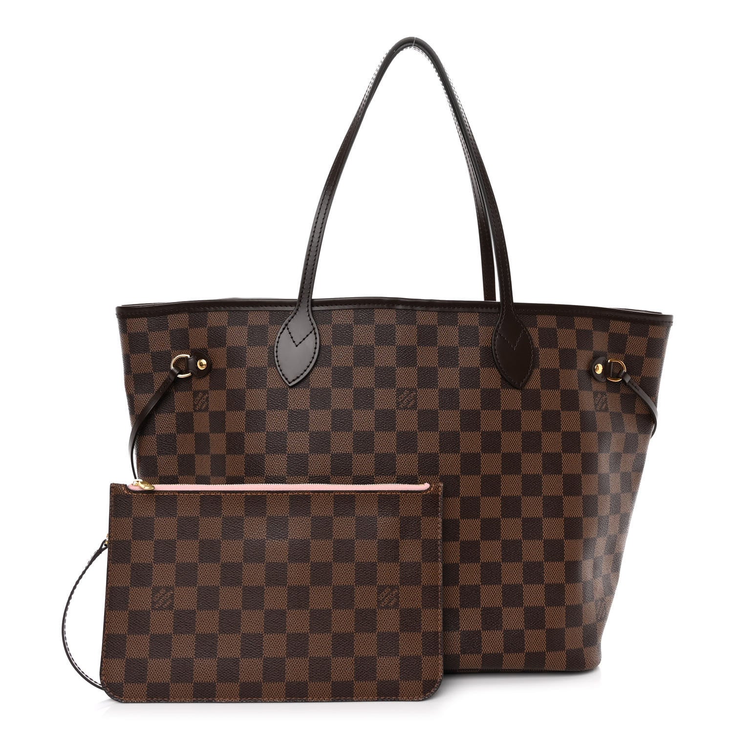 Louis Vuitton Damier Ebene Neo Neverfull MM Rose Ballerine 10 of 10