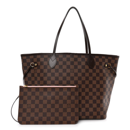 Louis Vuitton Damier Ebene Neo Neverfull MM Rose Ballerine 10 of 10