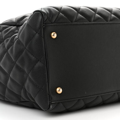 Chanel Caviar Quilted Large Coco Handle Shopping Tote Black 9 of 14