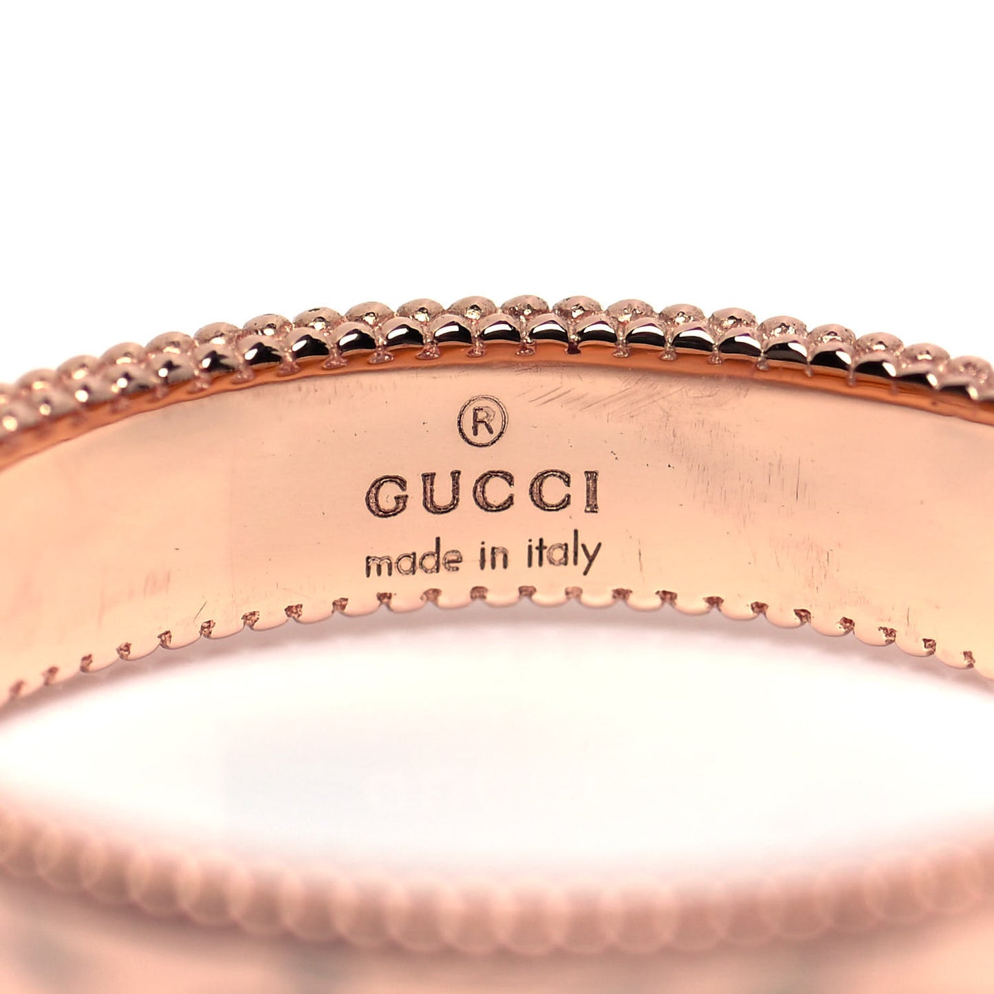 18K Rose Gold Enamel 4mm Icon Blooms Band Ring 57 8
