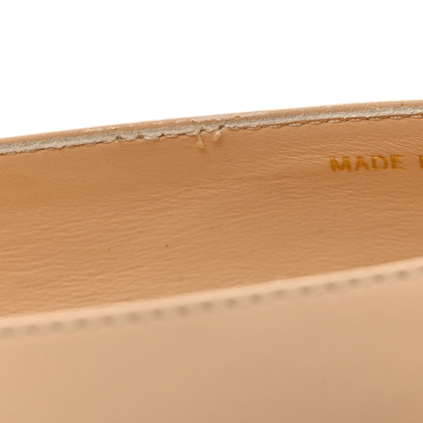Lambskin Cap Toe CC Uniform Ballerina Flats 36.5 Beige Black