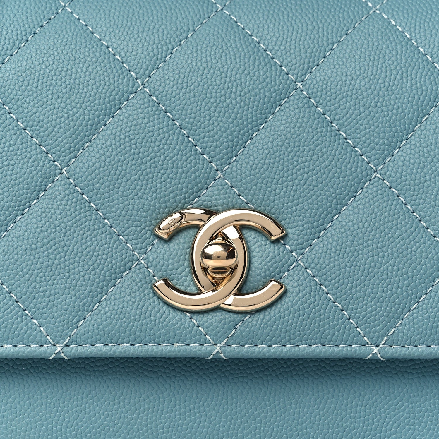 Chanel Caviar Quilted Small Business Affinity Flap Light Blue 8 of 10