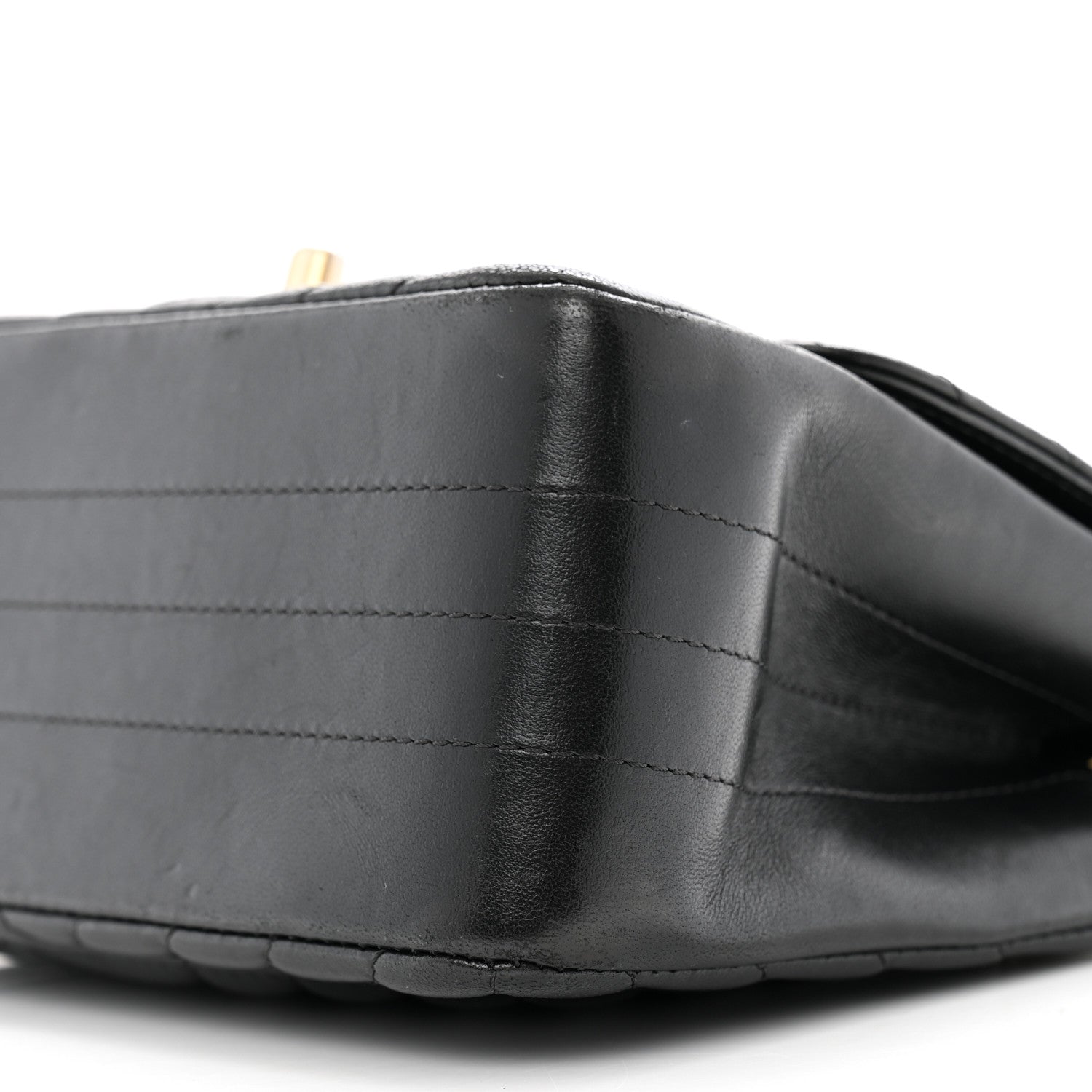 Chanel Lambskin Chevron Quilted Mini Square Flap Black 10 of 12