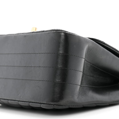 Chanel Lambskin Chevron Quilted Mini Square Flap Black 10 of 12