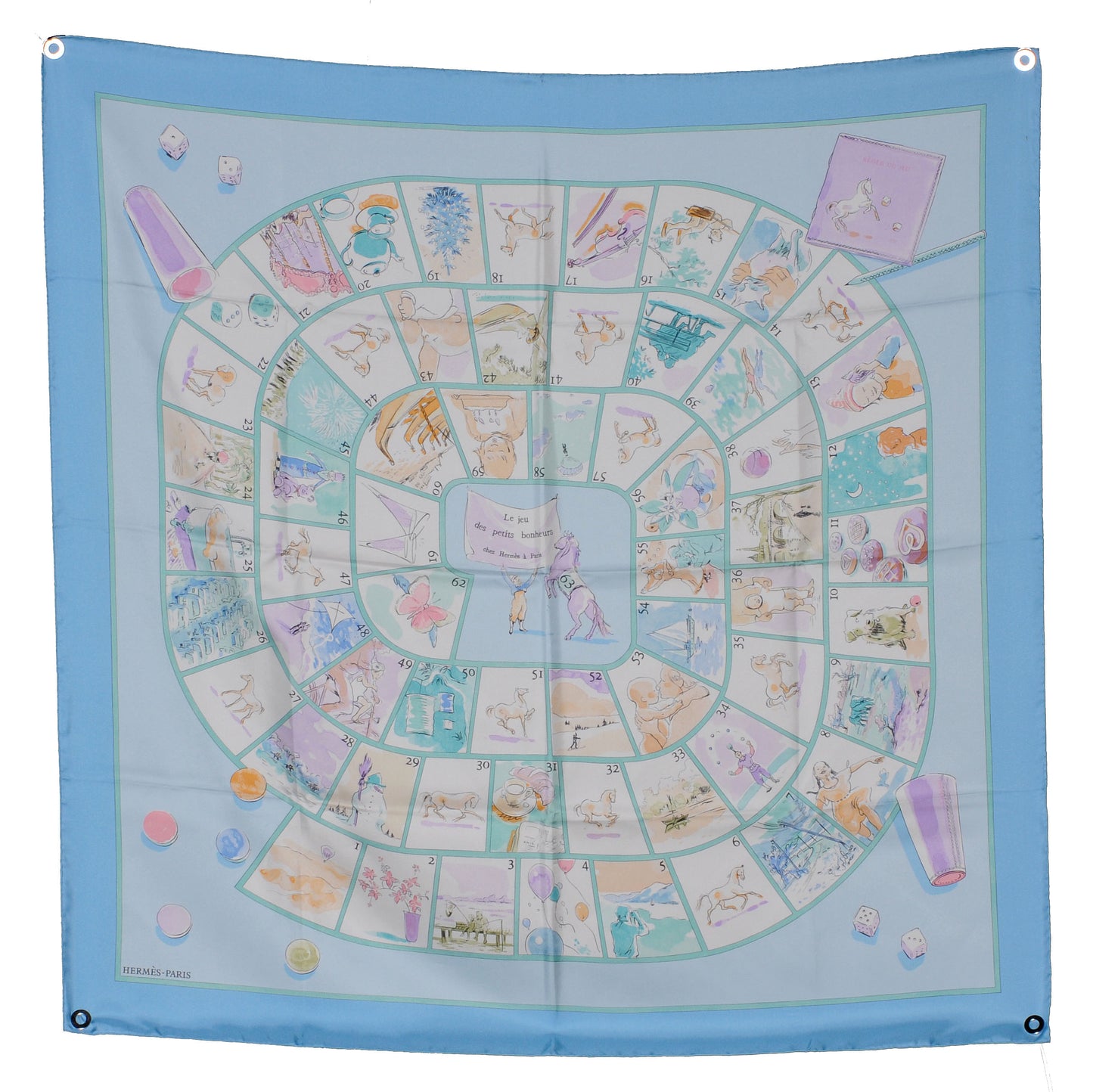 Silk Le Jeu des Petits Bonheurs Scarf 90
