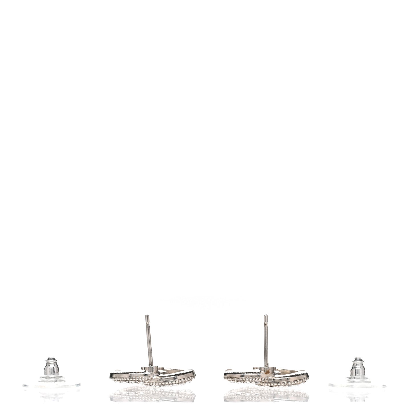 Crystal CC Earrings Silver