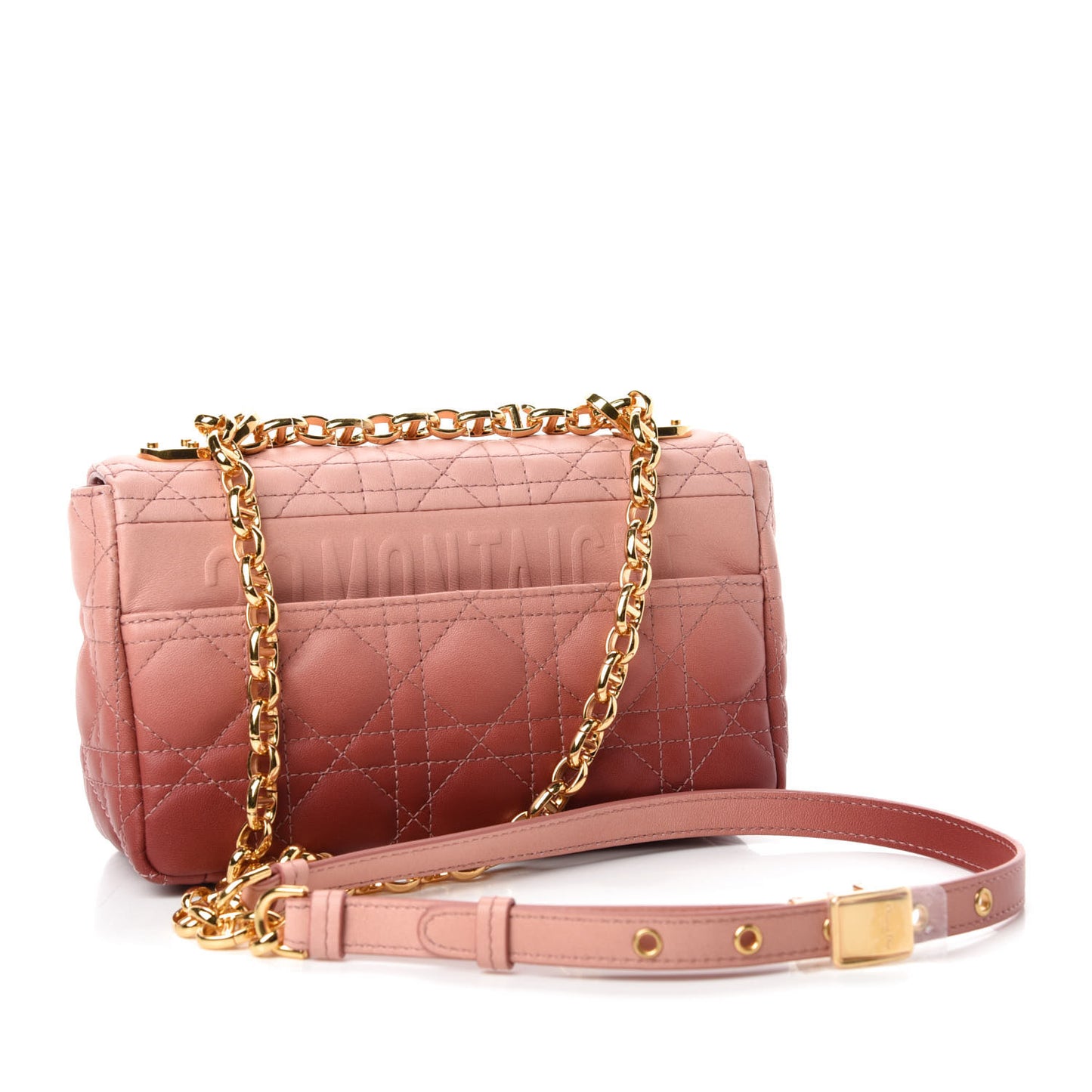 Lambskin Cannage Gradient Small Caro Bag Pink