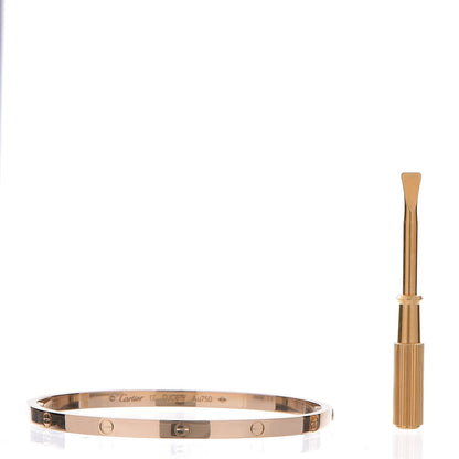 Cartier 18K Yellow Gold Small LOVE Bracelet 17 7 of 10