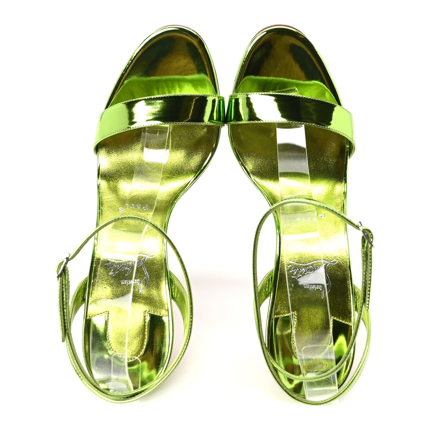 Christian Louboutin Specchio Miss Z 100 Ankle Strap Sandal 41.5 Kiwi 2 of 9