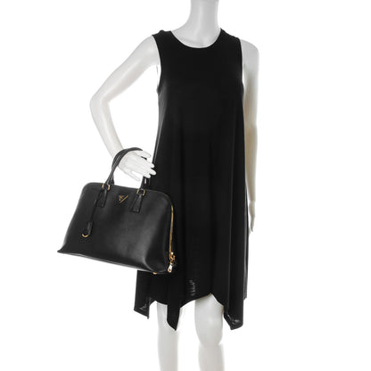 Prada Saffiano Lux Large Promenade Tote Black 2 of 9