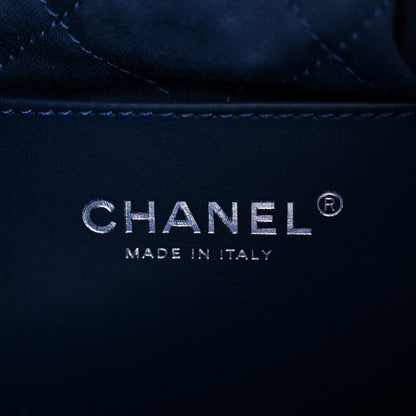 Chanel Washed Denim Quilted Studded Mini Chanel 22 Blue 6 of 10