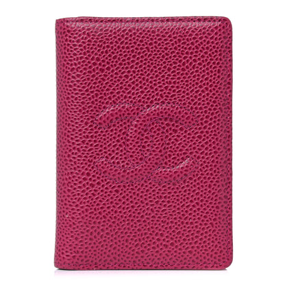 Chanel Caviar Timeless CC Card Holder Wallet Dark Pink 1 of 18
