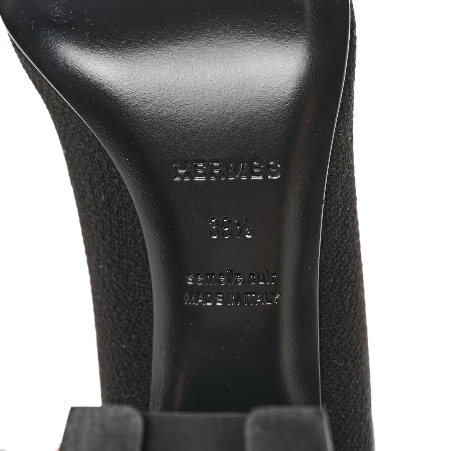 Hermes Knit Calfskin Fontaine 60 Boots 39.5 Black 6 of 9