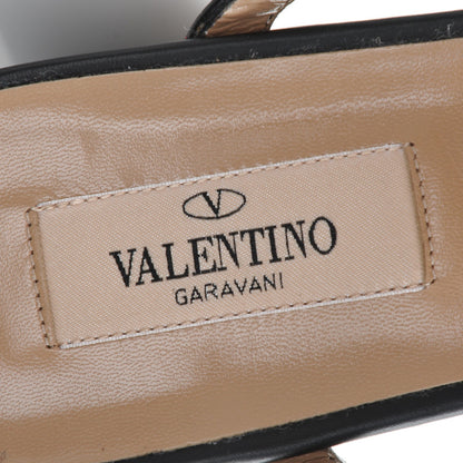 Valentino Garavani Calfskin Rockstud 60mm Caged Slide Sandals 41 Black 8 of 9