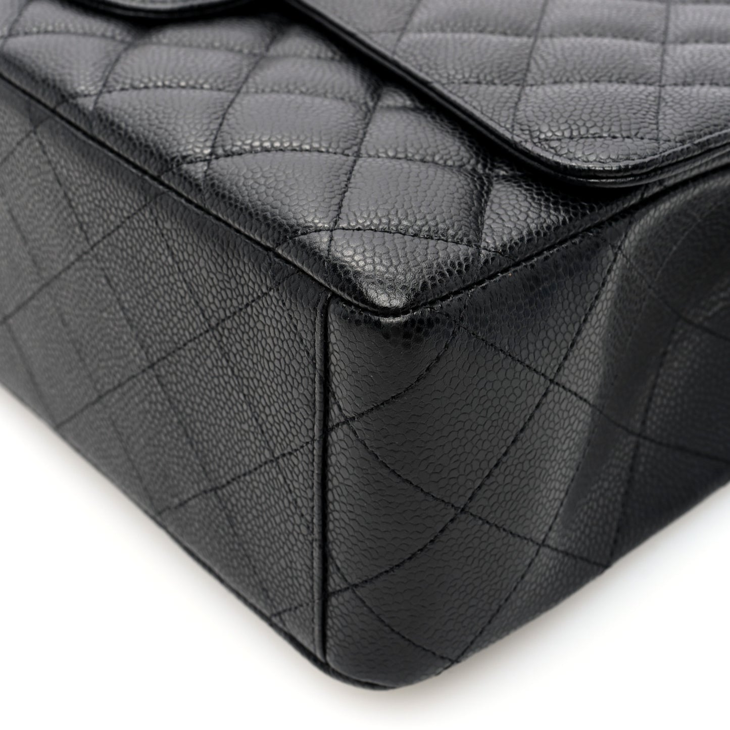Caviar Quilted Maxi Single Flap Black