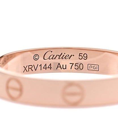 Cartier 18K Pink Gold 3.5mm LOVE Wedding Band Ring 59 8.75 3 of 3