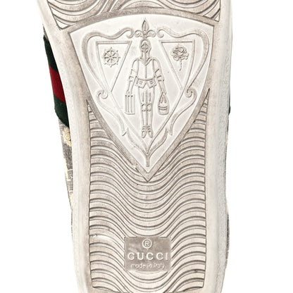 Gucci GG Supreme Monogram Bees Ayers Web Womens Ace Sneakers 39.5 Beige Oro Green Red 7 of 10