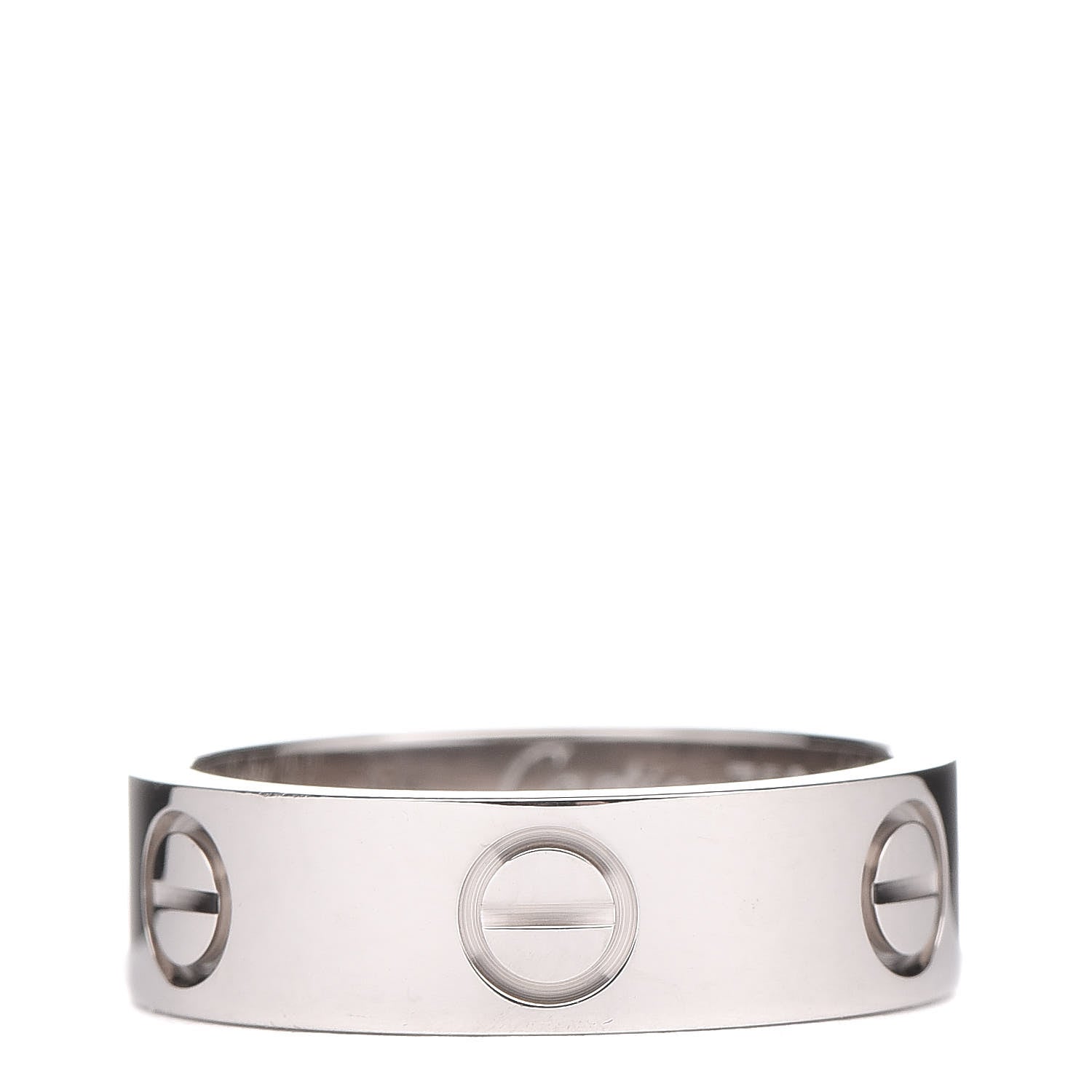 Cartier 18K White Gold 5.5mm LOVE Ring 51 5.75 1 of 5
