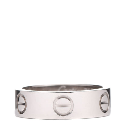 Cartier 18K White Gold 5.5mm LOVE Ring 51 5.75 1 of 5