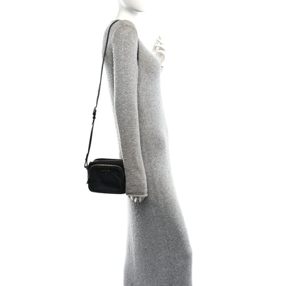 Prada Nylon Vela Saffiano Double Zip Crossbody Black 2 of 10