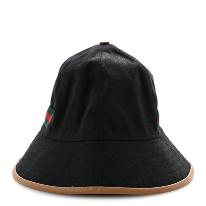 Gucci Monogram Web Bucket Hat S Black 4 of 10
