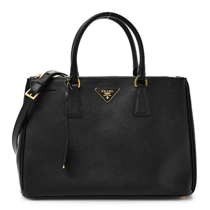 Prada Saffiano Medium Galleria Double Zip Tote Black 1 of 9