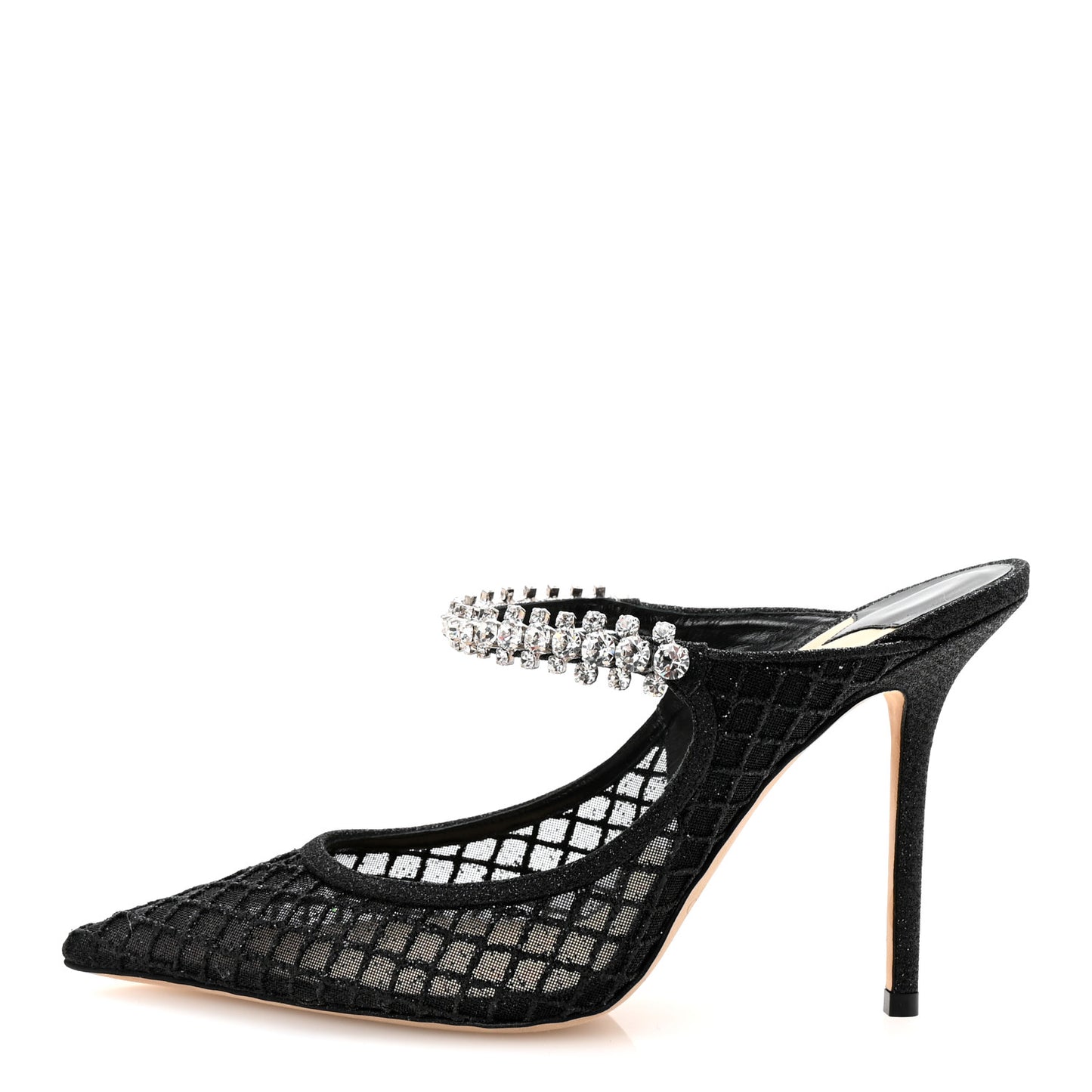 Glitter Checker Board Mesh Crystal Bing 100 Pumps 39 Black