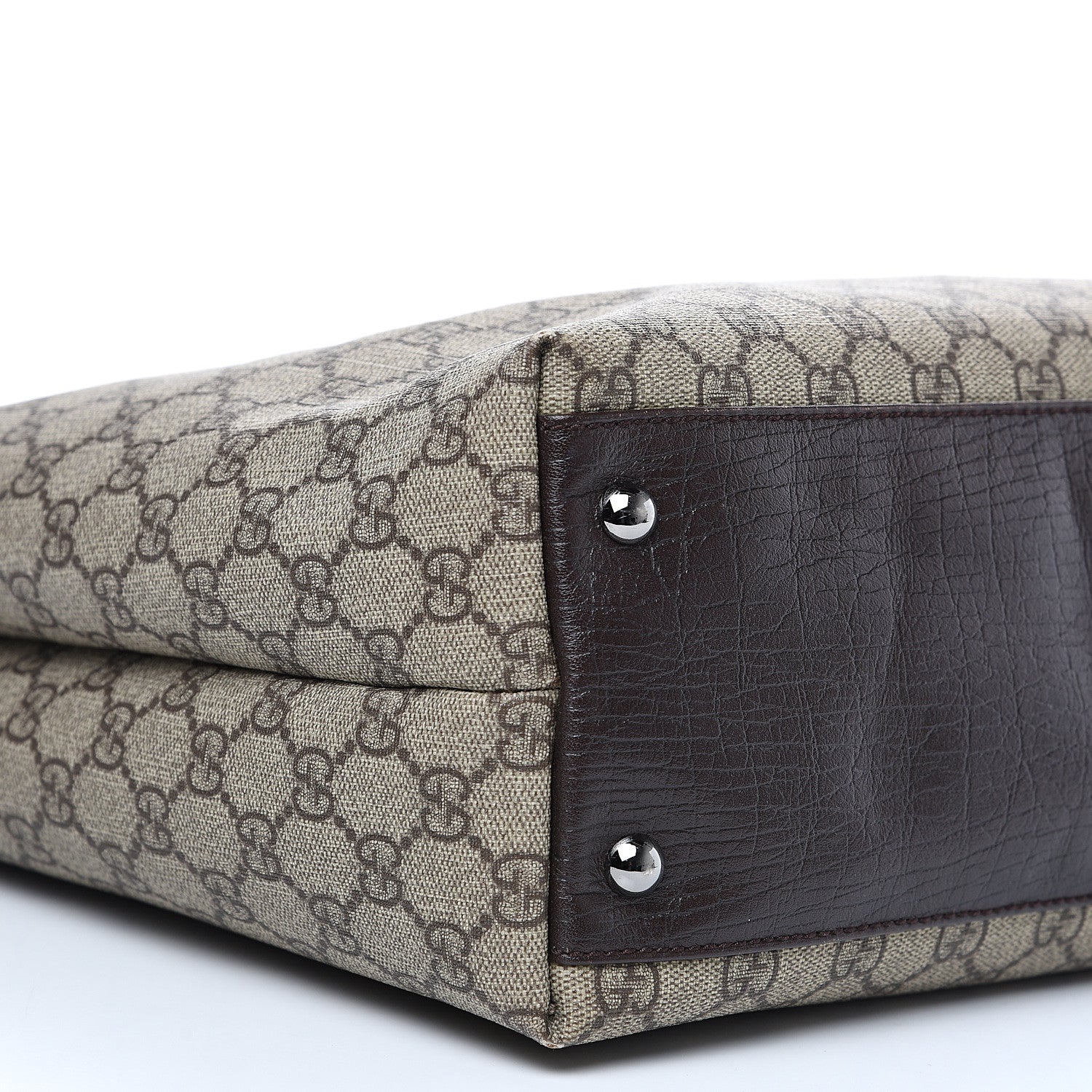 Gucci GG Plus Monogram Small Vertical Tote Dark Brown 7 of 10
