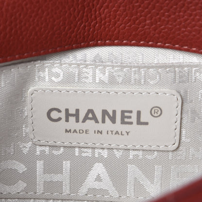 Chanel Caviar Mini Chocolate Bar Camellia Flap Red 8 of 12