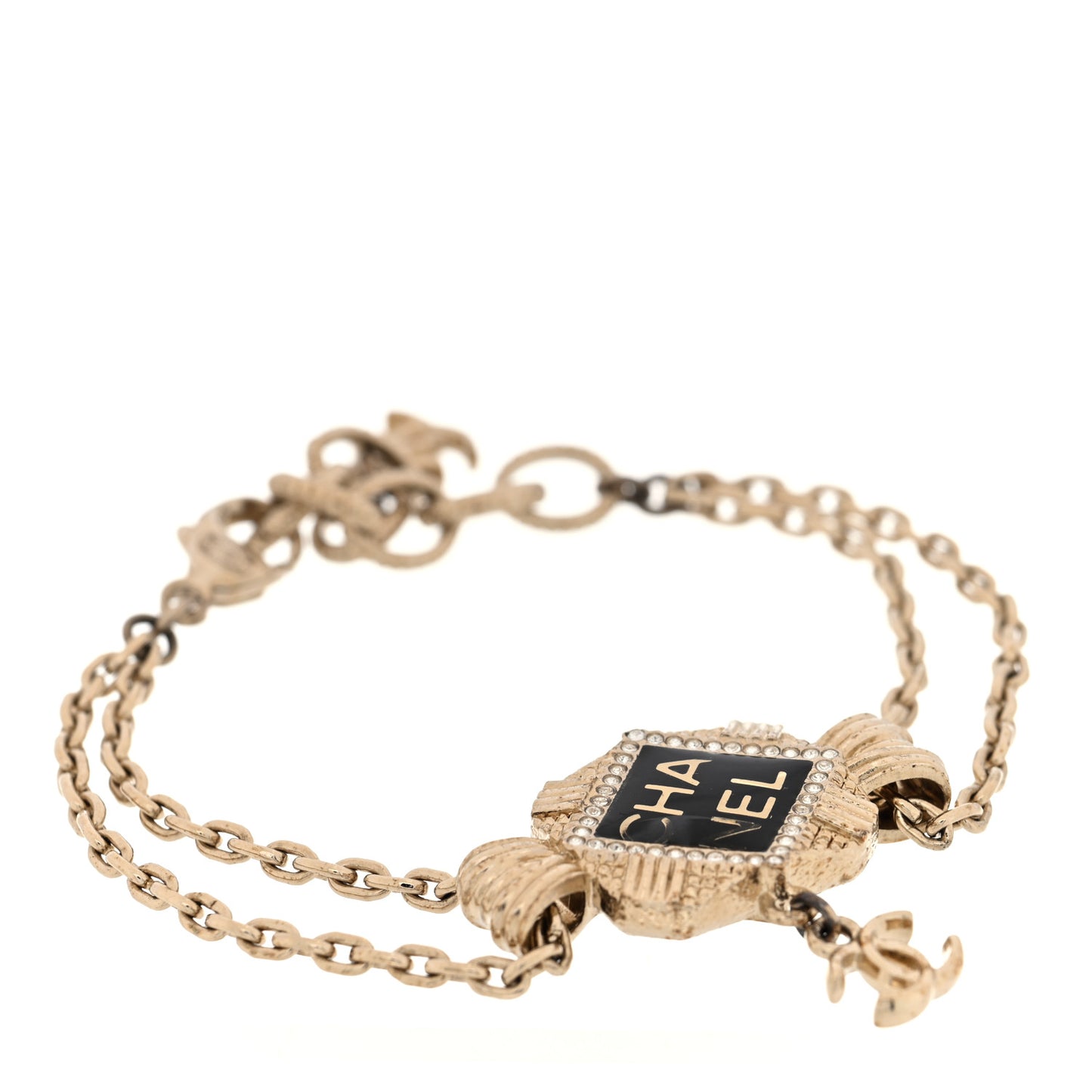 Crystal CC Square Bracelet Gold