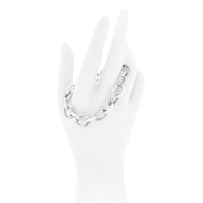 David Yurman Sterling Silver 12mm Large Oval Link Bracelet 2 of 5