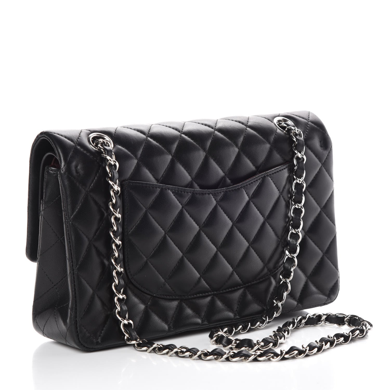 Chanel Lambskin Quilted Medium Double Flap Black 3 of 9
