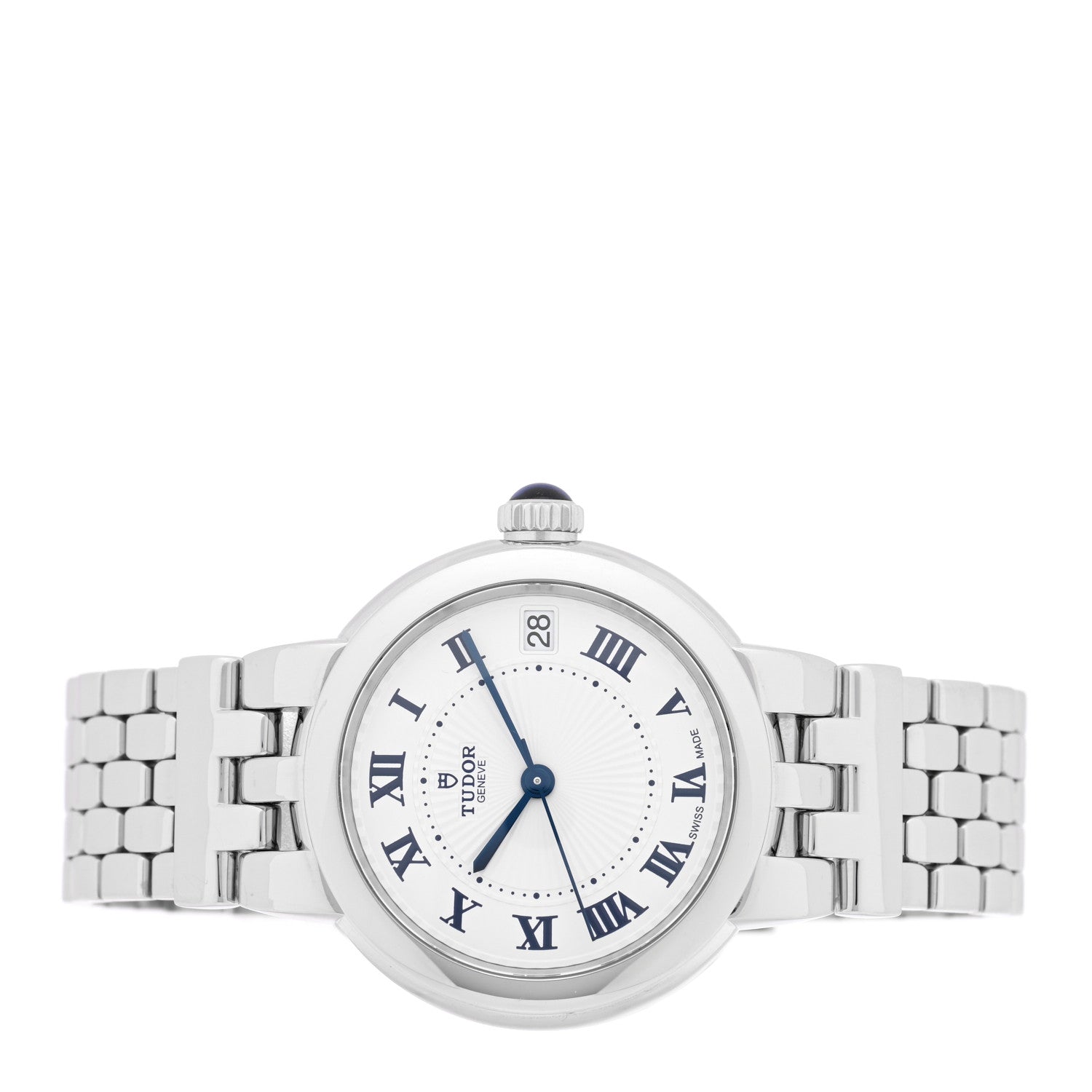 TUDOR Stainless Steel 33mm Clair De Rose Automatic Watch White 35800 2 of 5