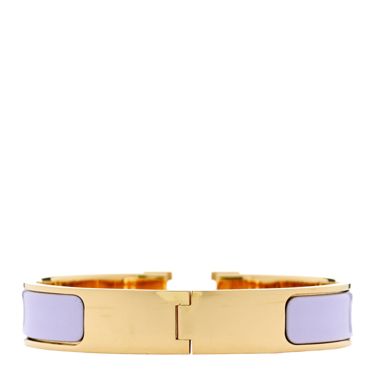 Hermes Enamel Narrow Clic Clac H Bracelet PM Lilas 3 of 4