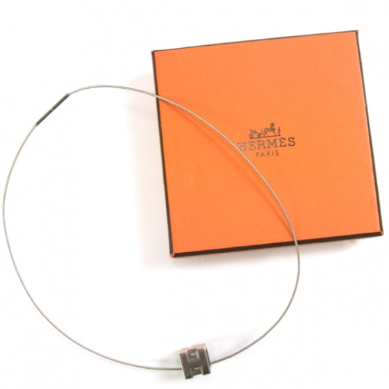 Gold Cage d H Necklace Orange