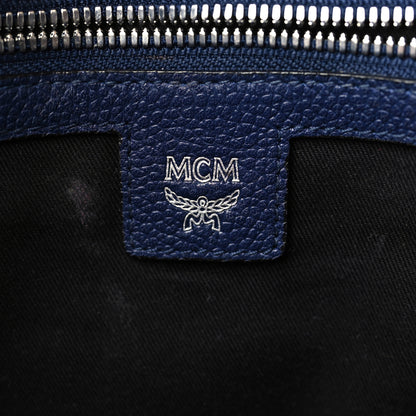 MCM Calfskin Messenger Bag Blue 6 of 11