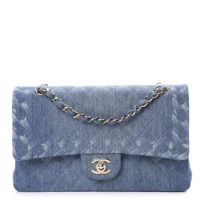 Chanel Denim Quilted Medium Double Flap Blue 1 of 11