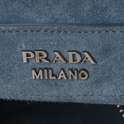 Prada Glace Calfskin Etiquette Shopping Bag Black Astrale 7 of 11